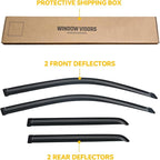 Window Visors for Toyota 4Runner 2003-2009, Rain Guards Shields Vent Deflector Shade Dark Smoke 2003 2004 2005 2006 2007 2008 03 04 05 06 07 08 09, Tape-On, 4PCS