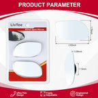 HD Blind Spot Mirrors (2-Pack) — Frameless Wide-Angle Convex