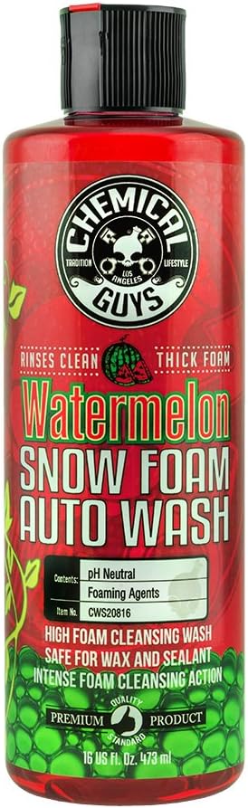 CWS20816 Watermelon Snow Foam Car Wash Soap, (Works with Foam Cannons or Bucket Washes) Safe for Cars, Trucks, Motorcycles, RVs & More, 16 fl oz, Watermelon Scent