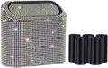 Car Trash Can with Lid, Bling Crystal Mini Vehicle Trash Bin Car Dustbin Garbage Organizer, Automotive Garbage Can Bin Trash Container for Auto Cars, Home, Office - Multicolor …