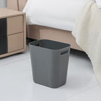 Plastic Small Trash Can Wastebasket, Garbage Container Basket for Bathrooms, Laundry Room, Kitchens, Offices, Kids Rooms, Dorms, 3.5 Gallon, Dark Grey, 2 Pack | Compact Sturdy Garbage Can for Bathroom, Laundry Room, Kitchen, Office, Kids Room, D...