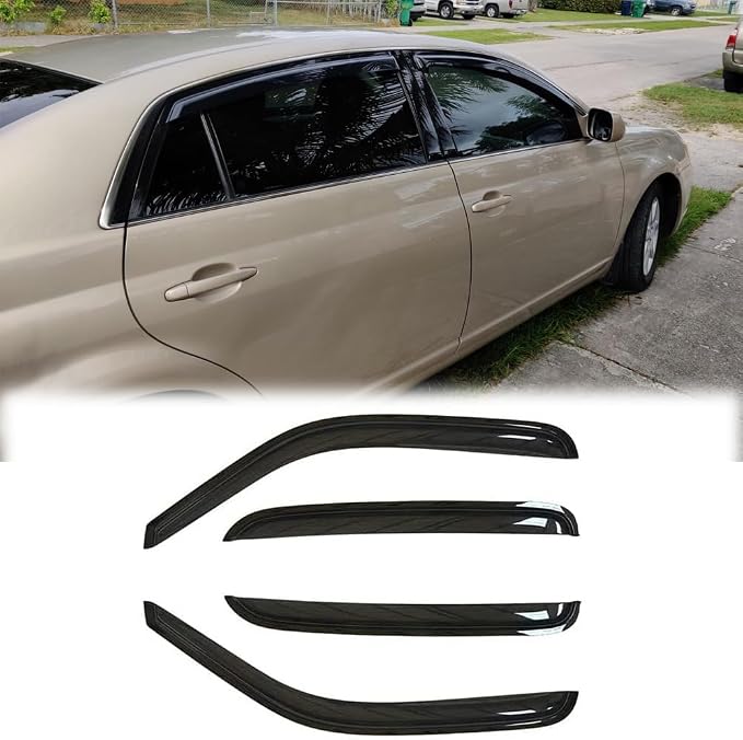 94043 Sunproof Waterproof Side Window Wind Deflector, 4pcs Protective Replacements Rain Guards Set, Window Visor fit for 2005-2012 Toyota Avalon