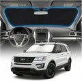 for Ford Explorer Sun Shade Windshield Cover - Custom Fit Explorer Accessories 2011-2015 Sunshade Foldable UV Protection & Heat Shield Sun Visor Accessories
