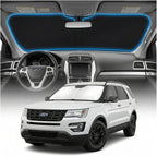 for Ford Explorer Sun Shade Windshield Cover - Custom Fit Explorer Accessories 2011-2015 Sunshade Foldable UV Protection & Heat Shield Sun Visor Accessories