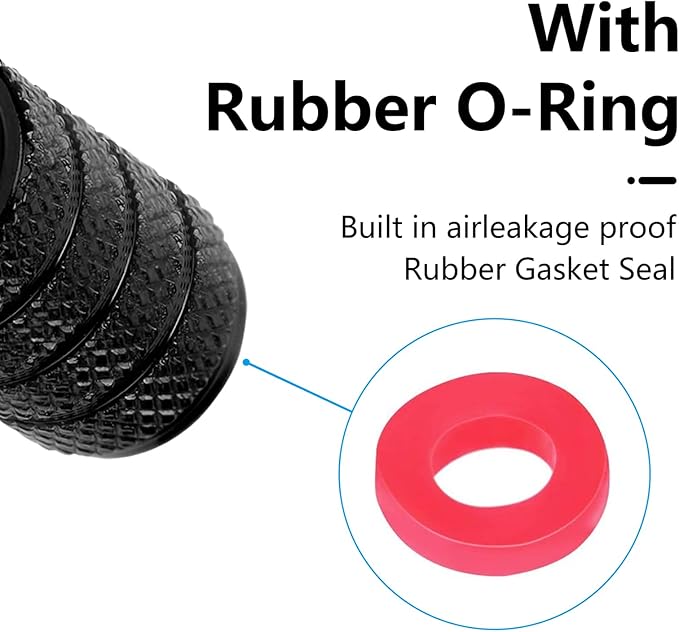 4pcs Tire Valve Stem Caps, Compatible with Nissan Series Stem Cap Universal Car Air Cover Car Accessories for Cars, SUV, Truck, Motorcycles （Black）