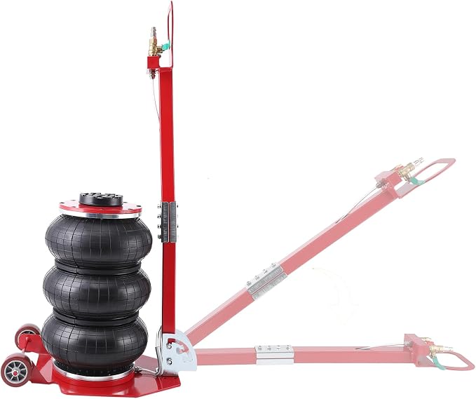 Air Jack, 3 Ton/6600 lbs Air Jack, Portable Pneumatic Jack with Long Hand, Lift up to 15.7", 3-6 s Fast Lifting Pneumatic Jack, with Adjustable Long Handles for Cars, Garages, Repair