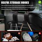 2PCS Car Seat Headrest Hooks, Purse Hook for Car, Automotive Headrest Handbags Holder, Auto Accessories Leather Seatback Organizer Hanger for Hanging Purses Bags Coats (Carbon Fiber, 1PCS)