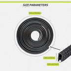 16.4FT(5M) Car Door Edge Guards, U-Shaped Rubber Door Protector, Black