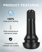 5 Pcs TR413 Rubber Snap-in Tire Valve Stems - Standard 0.453" Rim Hole Replacement for Cars, Trucks, SUVs, Trailers