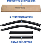 Window Visors Rain Guards for 2022-2026 Toyota Tundra Double Cab, Out-Channel Window Vent Wind Deflectors Visors Shades for 22 23 24 25 26 Tundra Extended Cab