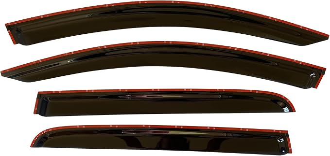 2017-2023 Tape-On Rain Guards for GMC Acadia Side Window Visor Deflectors SLE SLT AT4 Denali, Durable Tinted Vent Shades 2018 2019 2020 2021 2022