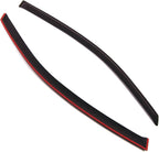 WD2-176RM Dark Smoke 2 Pcs Set Window Visor (Outside Mount) Deflector Rain Guard Compatible with 2000-2007 Ford Focus Hatchback