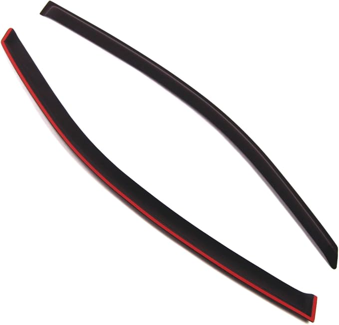 Outside Mount Window Vent Visors Rain Guards Compatible with Ford Focus Hatchback 2000-2004 | Side Window Wind Deflectors Rain Shields | Smoke Tinted, 2 Pcs Set, DGWV-176