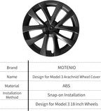 Model 3 Wheel Cover for Tesla Hubcaps 18 inch Wheel Cover 4PCS Model 3 (2017-2023) Hubcaps Wheel Rim Cover Full Rim Car Accessories