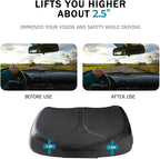 Leather Car Memory Foam Heightening Seat Cushion for Short People Driving, Hip(Coccyx/Tailbone) and Lower Back Pain Relief Butt Pillows, Adult Booster Seat for Car,Truck,SUV, Office Chair.