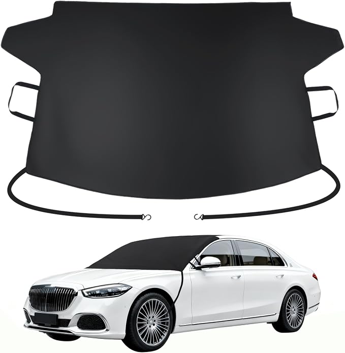 Subody Cldkz Windshield Cover for ice and Snow | 600D Three-Layer Composite Waterproof,Sunshade,Dustproof Fabric |Windshield Snow Cover for car, SUV, Truck|Winter car Accessories|car Windshield Cover