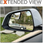Blind Spot Mirrors - Compatible with Tesla Model 3 - Extended View - Custom Contoured - Convex - Black - Set of 2-2 Piece Set (Left & Right)