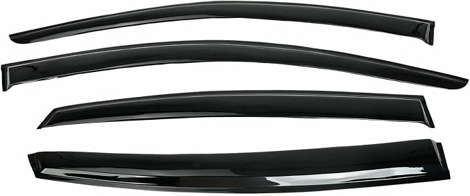 Tape-On Rain Guard 4-Piece for 2011-2018 VW Jetta Sedan Windows Visor Shield Shade Smoke 94985