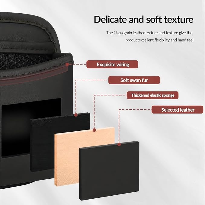 2Pack Car Seat Side Storage Pocket, PU Leather Small Organizer, Multifunctional Console Side Organizer Bag for Phone,Keys, Sunglass and Wallet (Black)