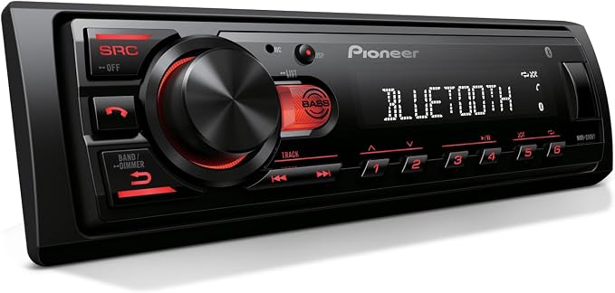 MVH-S230BT 1-Din Digital Media Receiver – Bluetooth, USB, 50W x 4 Output, AM/FM Radio, iPhone/Android Compatible, Front/SW (Mono) Selectable RCA Output