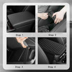 carleef Thin Arm Rest Cover for Car,Leather+Memory Foam Center Console Cover with Storage Bags,Universal Middle Console Cover Car Accessories Interior for Most Cars Center Consoles (Green)