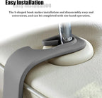 Car Seat Headrest Hook, 4PCS Vehicle Seat Back Hanger Storage Organizer for Handbag Purse Coat, Auto Interior Headrest Hook, Universal for SUV Automobile Truck (Gray)