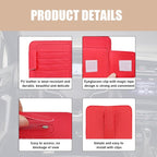 2 PCS Car Sun Visor Organizer, Small Auto Visor Organizer and Storage, Registration and Document Holder for Sunglasses, Card, Pen, Driver License, Car Accessories (Red)