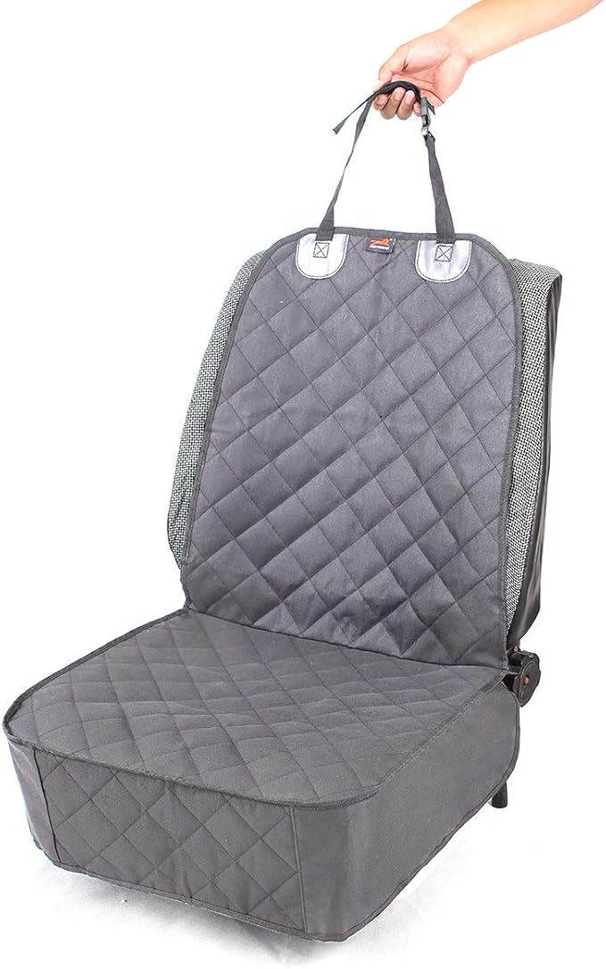 Dog Car Seat Covers, Pet Front Cover for Cars, Trucks, and Suv's - Waterproof & Nonslip Dog Seat Cover(Gray)