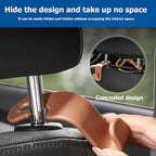 Car Back Seat Headrest Hooks, 4PCS Vehicle Backseat Storage Organizer Hanger, Multifunctional Auto Headrest Hidden Hook Universal for Handbag Purse Backpacks Bags (Light Blue)
