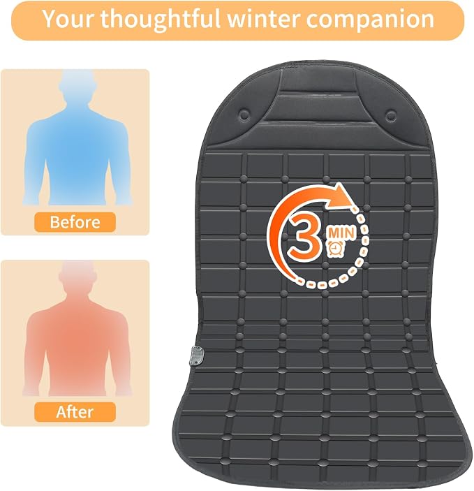 Seat Cushion with Adjustable Buckle, Soft and Comfortable Full Back Seat Cover