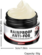 Anti Fog Cream - 50g Waterproof and Long-Lasting Balm, Windshield Defogger, Windshield Rain Proof Agent | Anti-Fog Suitable for Helmets, Goggles, Windshields, and Window