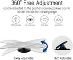 2 pcs Blind Spot Mirrors, HD Glass Convex 360° Wide Angle Side Rear View Mirror with ABS Housing for Cars SUV and Trucks