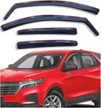 in-Channel Side Window Visors Rain Guards Vent Deflectors for Chevrolet Equinox 2018 2019 2020 2021 2022 2023 2024 Window Vents Shield Sun Shades 4-pc Set