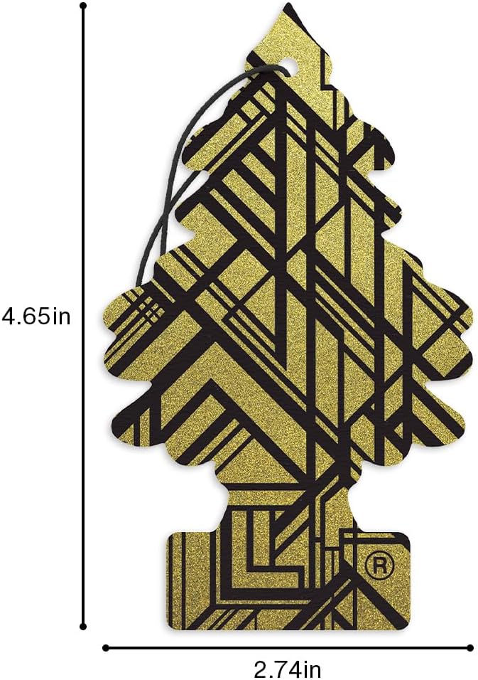 Car Air Freshener | Hanging Tree Provides Long Lasting Scent for Auto and Home | 24 Air Fresheners |Gold