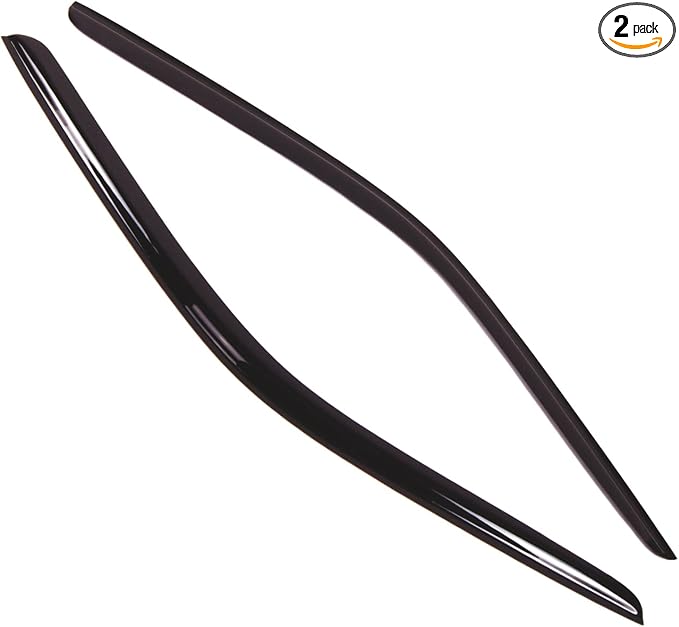 Outside Mount Window Vent Visors Rain Guards Compatible with Dodge Challenger 2017-2018 | Side Window Wind Deflectors Rain Shields | Black Tinted, 2 Pcs Set, BGWV-108B