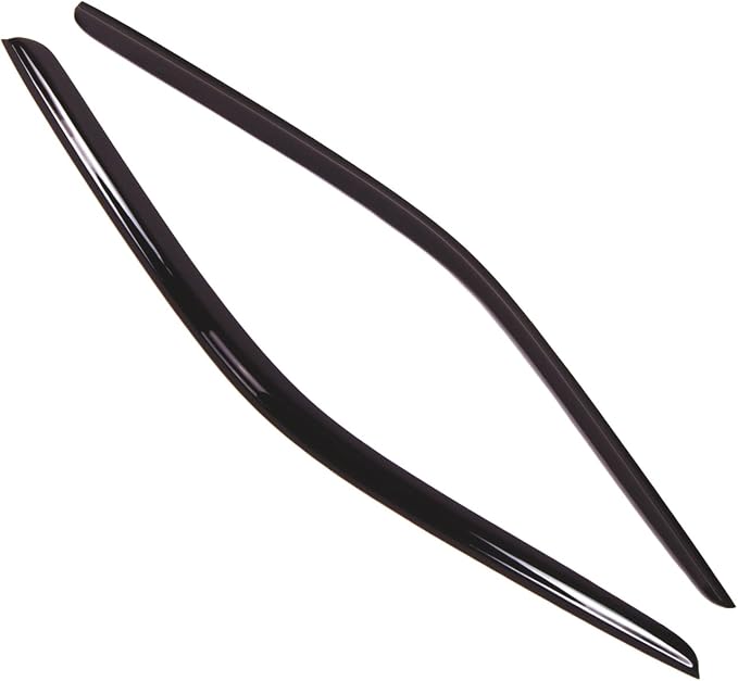 WD2-108 Dark Smoke 2 Pcs Set Window Visor (Outside Mount) Deflector Rain Guard Compatible with 2008-2016 Dodge Challenger