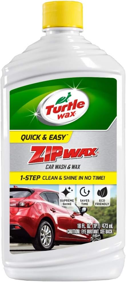 T-75A Zip Wax Car Wash and Wax - 16 Fl Oz., Clear