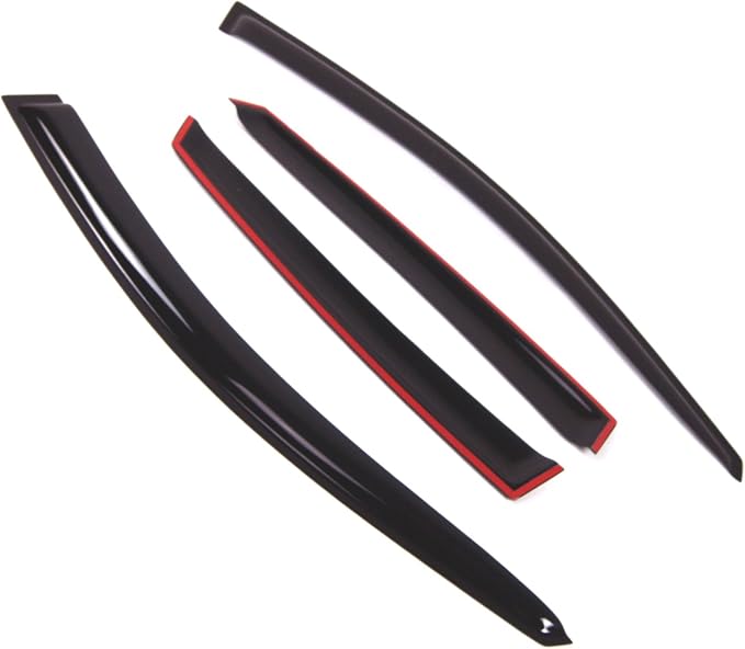 Outside Mount Window Vent Visors Rain Guards Compatible with Subaru Outback Sport 2008-2011 | Side Window Wind Deflectors Rain Shields | Smoke Tinted, 4 Pcs Set, DGWV-522