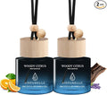 Car Air Fresheners (Woody Citrus) 2 Pack - Air Fresheners for Car Made in USA, Hanging Car Air Freshner with Anti-Leak Stick, Car Freshners Long Lasting (0.27 FL OZ x2)