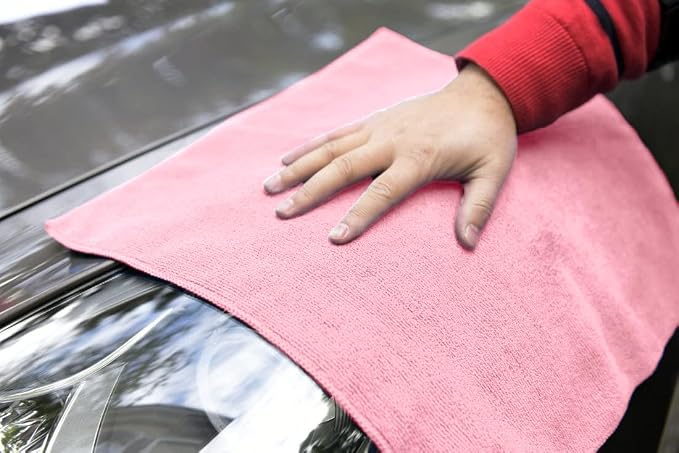 Microfiber Cleaning Cloths (Value Pack of 36) - Size 16 x 16 Inches, Highly Absorbent Cleaning Rags, Lint Free, Reusable and Washable, Microfiber Towels for Cars