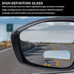 2PCS Blind Spot Convex Car Mirror, Convex Rear View Mirrors, Side View Mirror Blindspot with Wide Angle Adjustable Stick, 360 Degree Adjustabe HD Glass Blind Spot Mirrors for SUV and Trucks