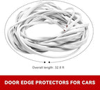 32.8Ft(10M) Car Door Edge Protector, Anti-Collision Auto Door Protective Strip U Shape Edge Trim, Self-Adhesive Automotive Doors Entry Guard Seal Protector for Most Vehicles (White)