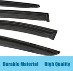 Tape-on Outside Window Visors Rain Guards for Nissan Altima 2019-2024 | Window Deflectors, Vent Visor, Sun Shades, Window Shields, Truck Accessories, Dark Smoke