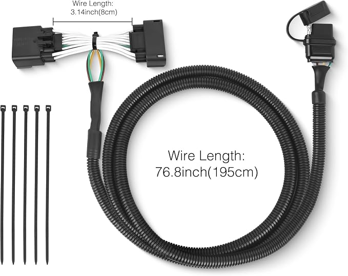 4 Pin Trailer Wiring Harness Kit 56172 Vehicle Side Custom for 2011 2012 2013 2014 2015 2016 2017 2018 2019 Ford Explorer Police Interceptor Utility Simple Fit Tow Hitch Accessories