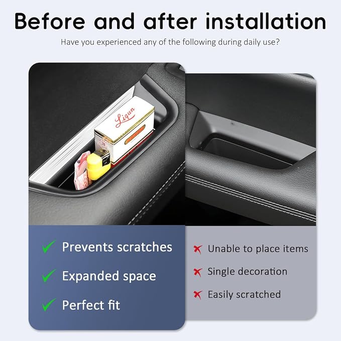 Car Door Tray Organizer Compatible for Cadillac XT5 2025 2024 2023 2022 2021-2017 Accessories Interior Car Door Handle Insert Pocket Storage Box