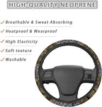 Car Steering Wheel Covers 14-15" inch Universal Fit Protection | Tiger Branch Automotive Steering Wheel Cushion, Soft Anti-slip Universal Car Interior Accessories, Easy Install