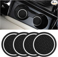 Mandark 4PCS Car Cup Holder Coasters, 2.75 Inch Non-Slip Insert Water Bottle Holder Pads, Dustproof Automotive Interior Accessories Mat, Universal for Vehicles, Trucks, RVs and More（Black/White）