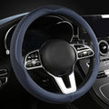 Car Steering Wheel Cover, Universal 15 inch, The Latest Microfiber Leather Breathable Technology Fabric, Non-Slip, Comfortable, Warm in Winter and Cool in Summer, Blue