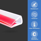Clear Rubber Edge Trim, Self-Adhesive Rubber Edge Trim, Edge Protector for Sheet Metal, Glasses or Flexi Glasses, Silicone Rubber Material, Transparent Color, Fit 3/16"(5mm), Length 10Ft