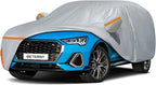 Car Cover for 2012-2026 Audi Q3/RS Q3, Waterproof Custom-fit All Weather Sun Rain UV Dust Snow Protection Outdoor Q3 Full Car Cover with Door Zipper and Cotton Lining-Gray